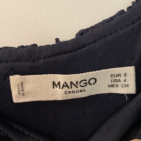 Navy blue lace dress - Mango - Picture 4 of 4